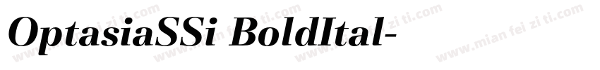 OptasiaSSi BoldItal字体转换